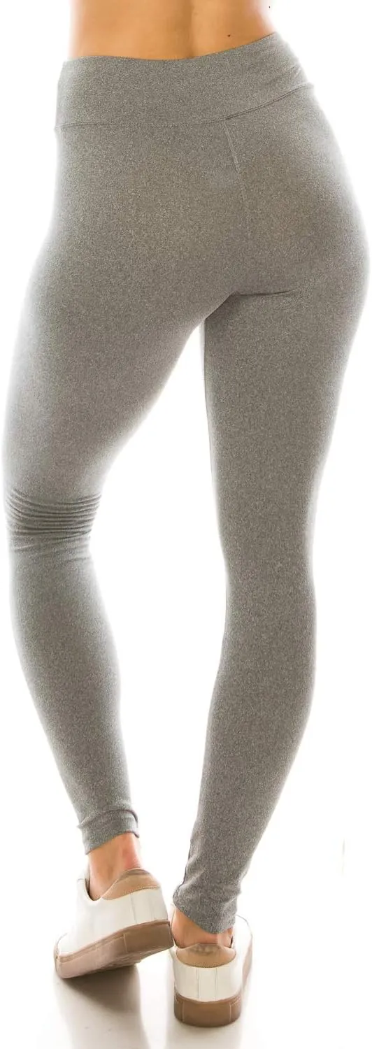 Leggings Depot High Waisted Leggings for Women Buttery Smooth & Soft Women's Solid Yoga - Reg, Plus, 1X3X, 3X5X
