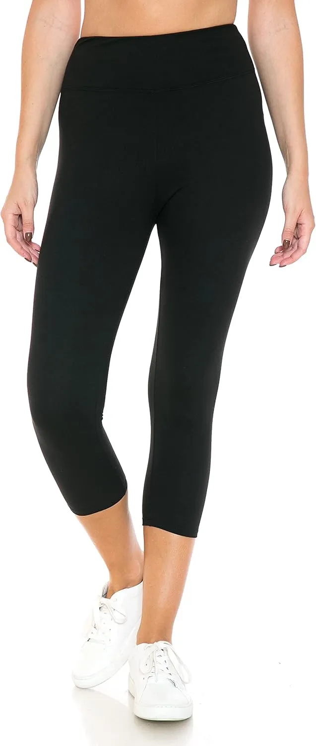 Leggings Depot High Waisted Leggings for Women Buttery Smooth & Soft Women's Solid Yoga - Reg, Plus, 1X3X, 3X5X