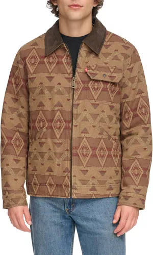 Levi's Mens Workwear Cotton Canvas Corduroy Collar Depot Jacket