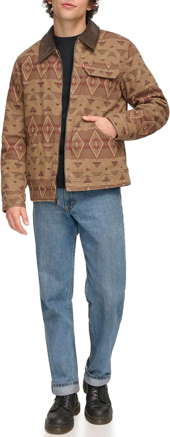 Levi's Mens Workwear Cotton Canvas Corduroy Collar Depot Jacket