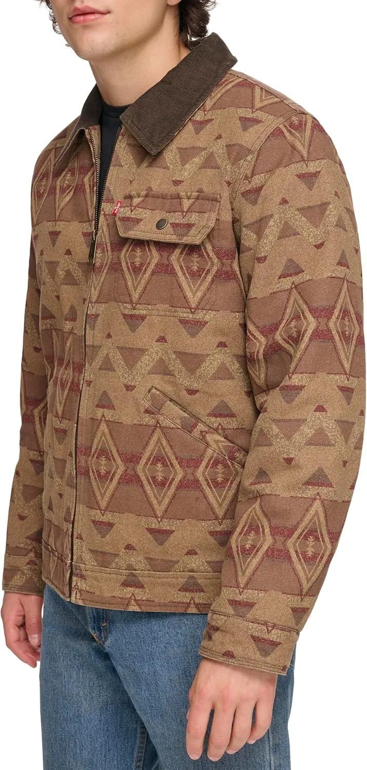 Levi's Mens Workwear Cotton Canvas Corduroy Collar Depot Jacket