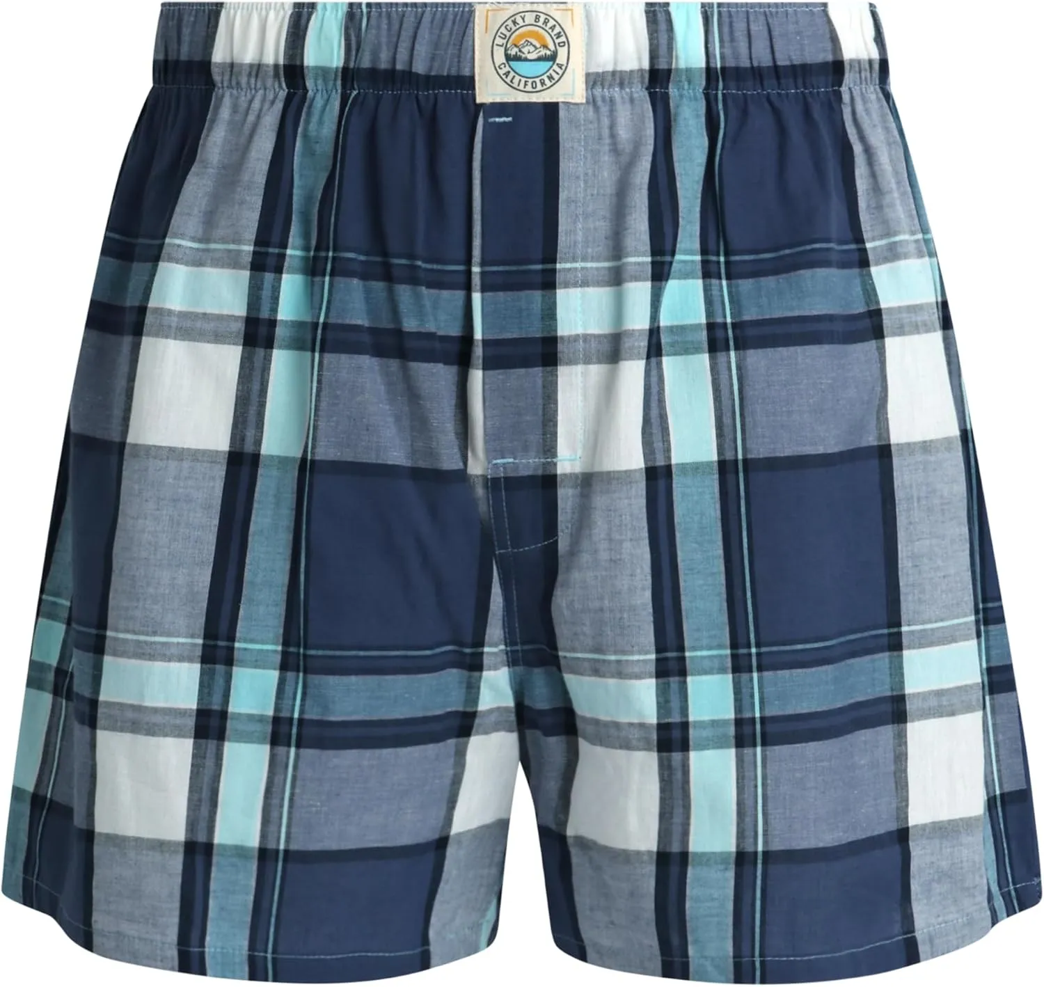 Lucky Brand Men's Boxer Shorts - 6 Pack Classic Cotton Woven Boxers for Men With Functional Fly, Relaxed Fit (Sizes: S-XXL)
