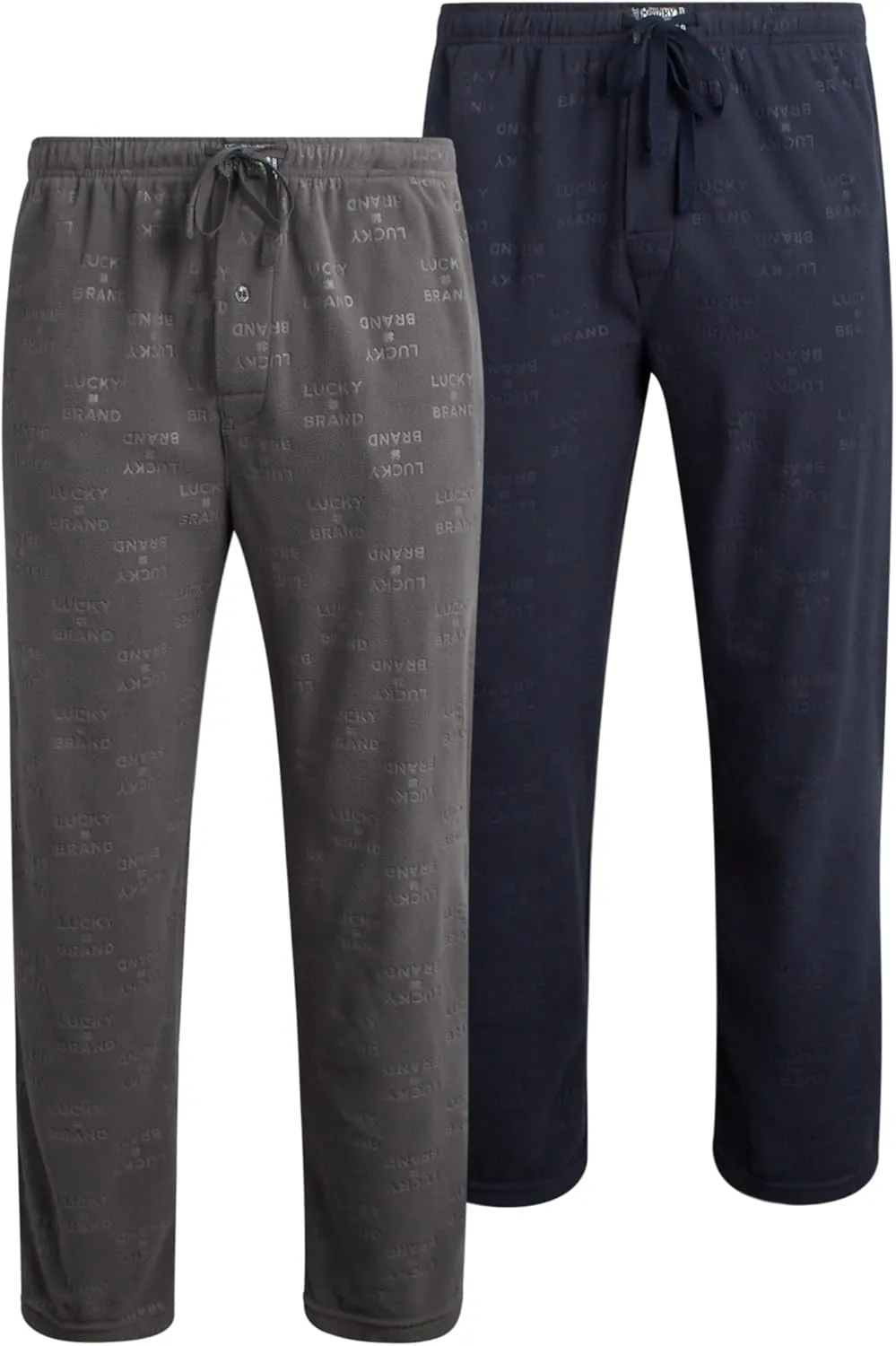 Lucky Brand Men's Pajama Pants - 2 Pack Lightweight Casual Plaid Lounge Pants - Soft Fleece Sleep Pants for Men (Sizes: S-XL)