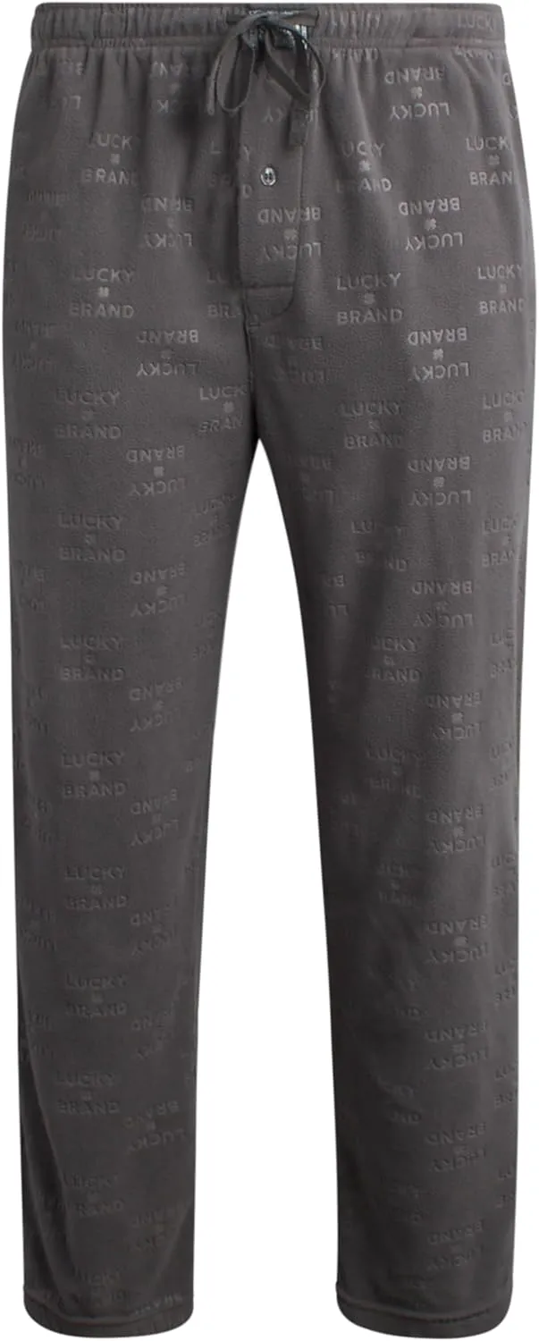 Lucky Brand Men's Pajama Pants - 2 Pack Lightweight Casual Plaid Lounge Pants - Soft Fleece Sleep Pants for Men (Sizes: S-XL)