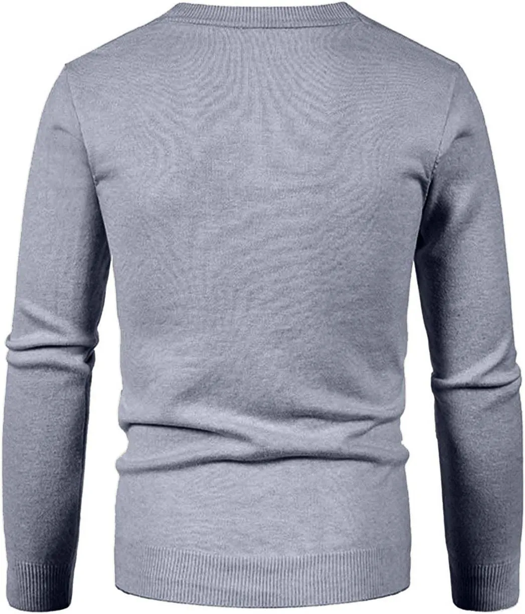 Men's Cardigan Sweaters Button Down Lightweight Casual V Neck Long Sleeve Pockets Knitted Sweater with Pockets