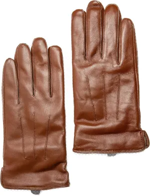 Men's Cashmere Lined Sheepskin Leather Gloves, Touchscreen, Winter Leather Gloves for Men, Gift Box