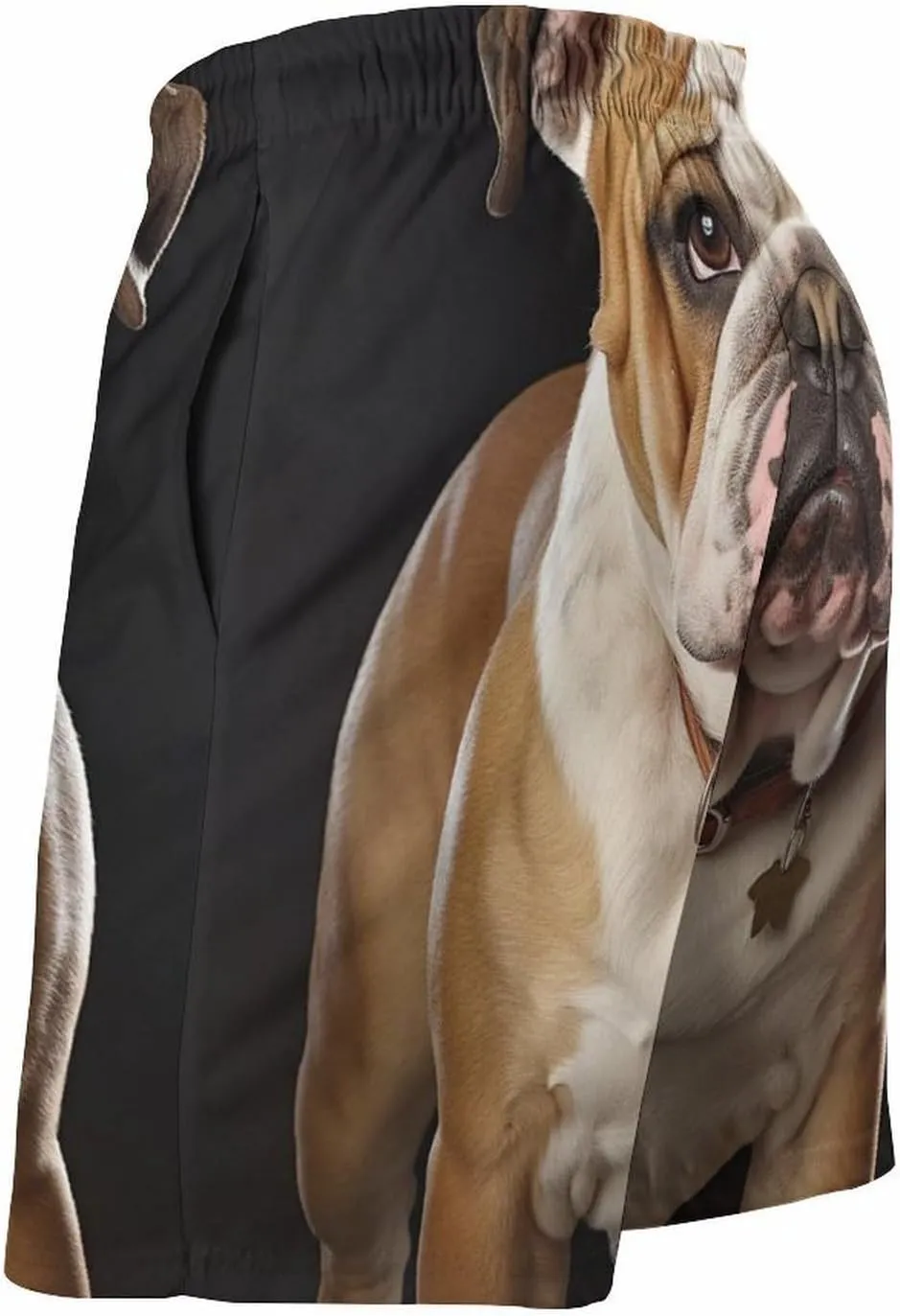 Men's English Bulldog Swim Trunks Quick-Dry Beach Shorts with Drawstring Casual Pants for Swimming Running