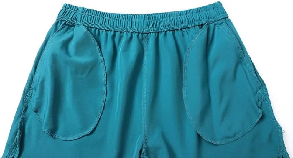 Men's Gym Shorts Lightweight Drawstring Waist Athletic Shorts Quick Dry Beach Workout Running Shorts