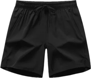 Men's Gym Shorts Lightweight Drawstring Waist Athletic Shorts Quick Dry Beach Workout Running Shorts