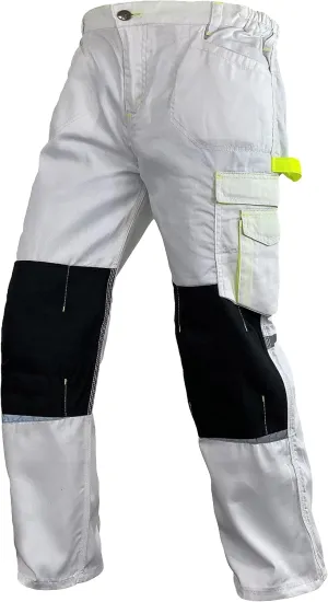 Men's Heavy Duty Tactical Work Pants with Cordura Knee Reinforcement and Multi-Pocket Combat Cargo Utility Work Trousers