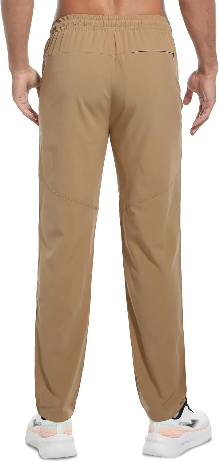 Men's Hiking Pants Lightweight Quick Dry Waterproof Breathable Athletic Joggers Track Running Sweatpants