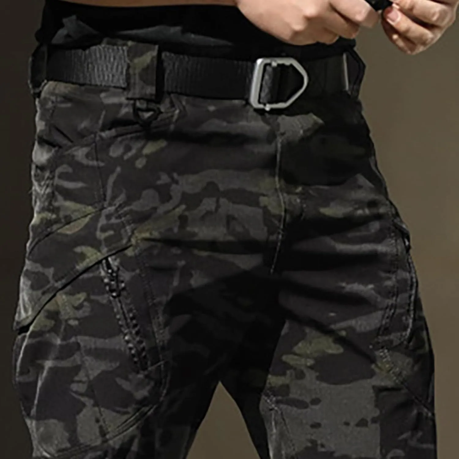 Mens Khaki Pants Pants 6 Full Men's Cargo Cargo Pocket Men's Pants Track Pants Mens Cargo Work Pants Black Joggers