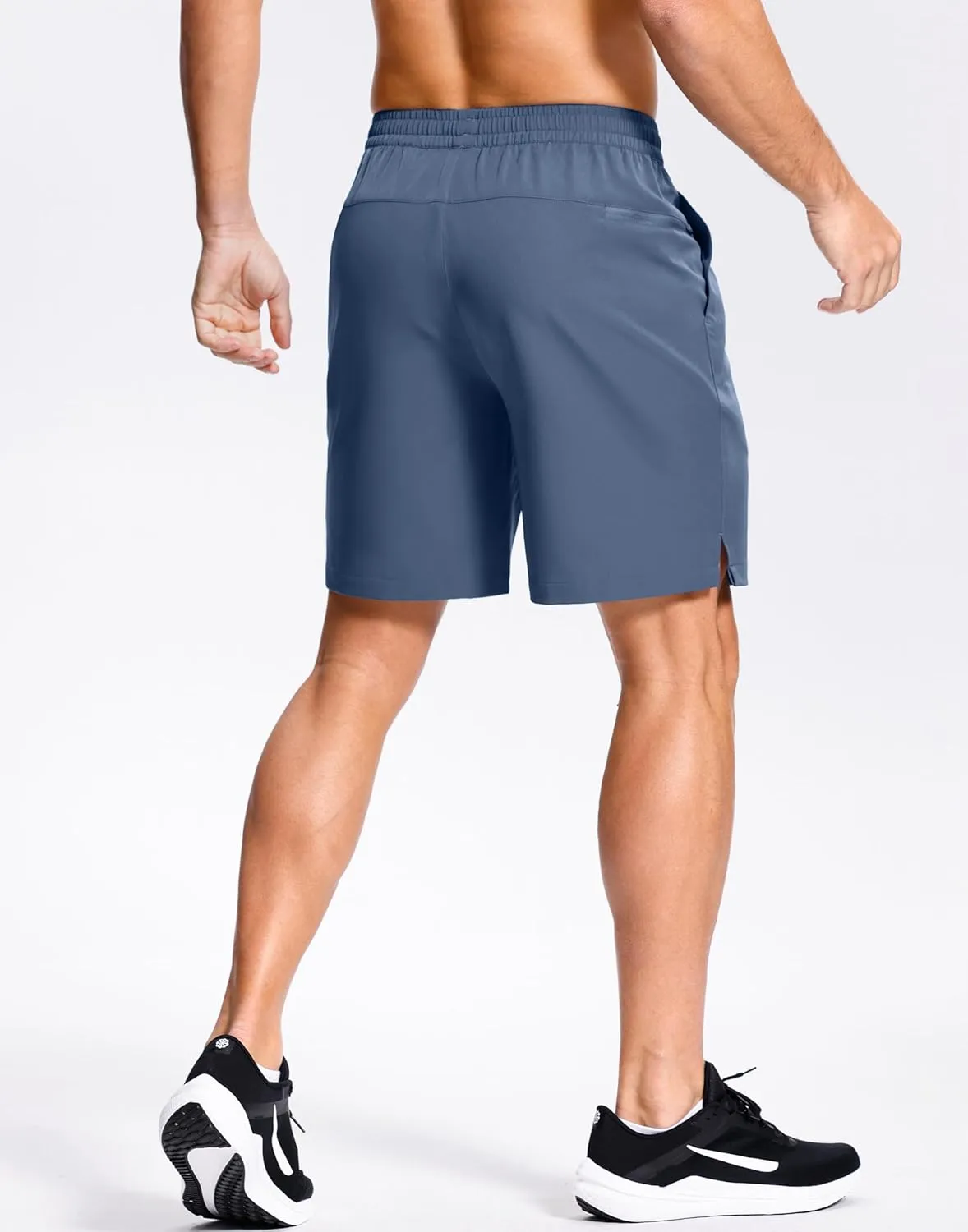 Men's Lightweight Athletic Shorts with Zipper Pockets 7" Gym Workout Quick Dry Running Tennis Basketball Shorts for Men