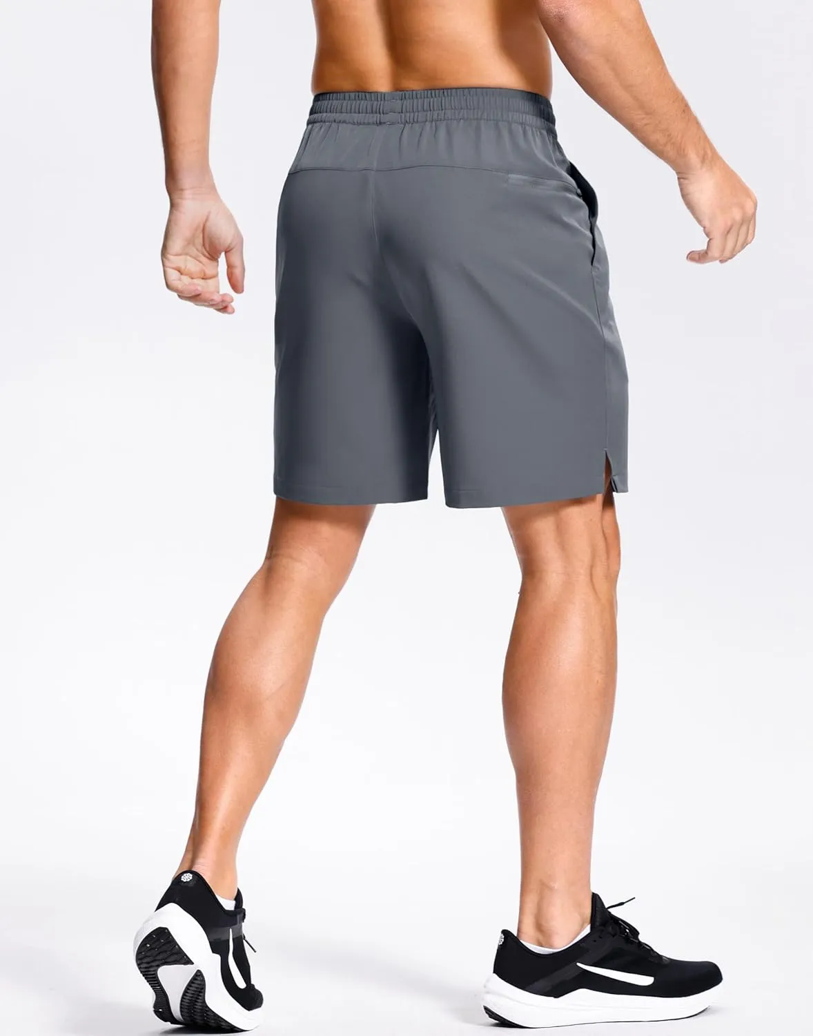 Men's Lightweight Athletic Shorts with Zipper Pockets 7" Gym Workout Quick Dry Running Tennis Basketball Shorts for Men