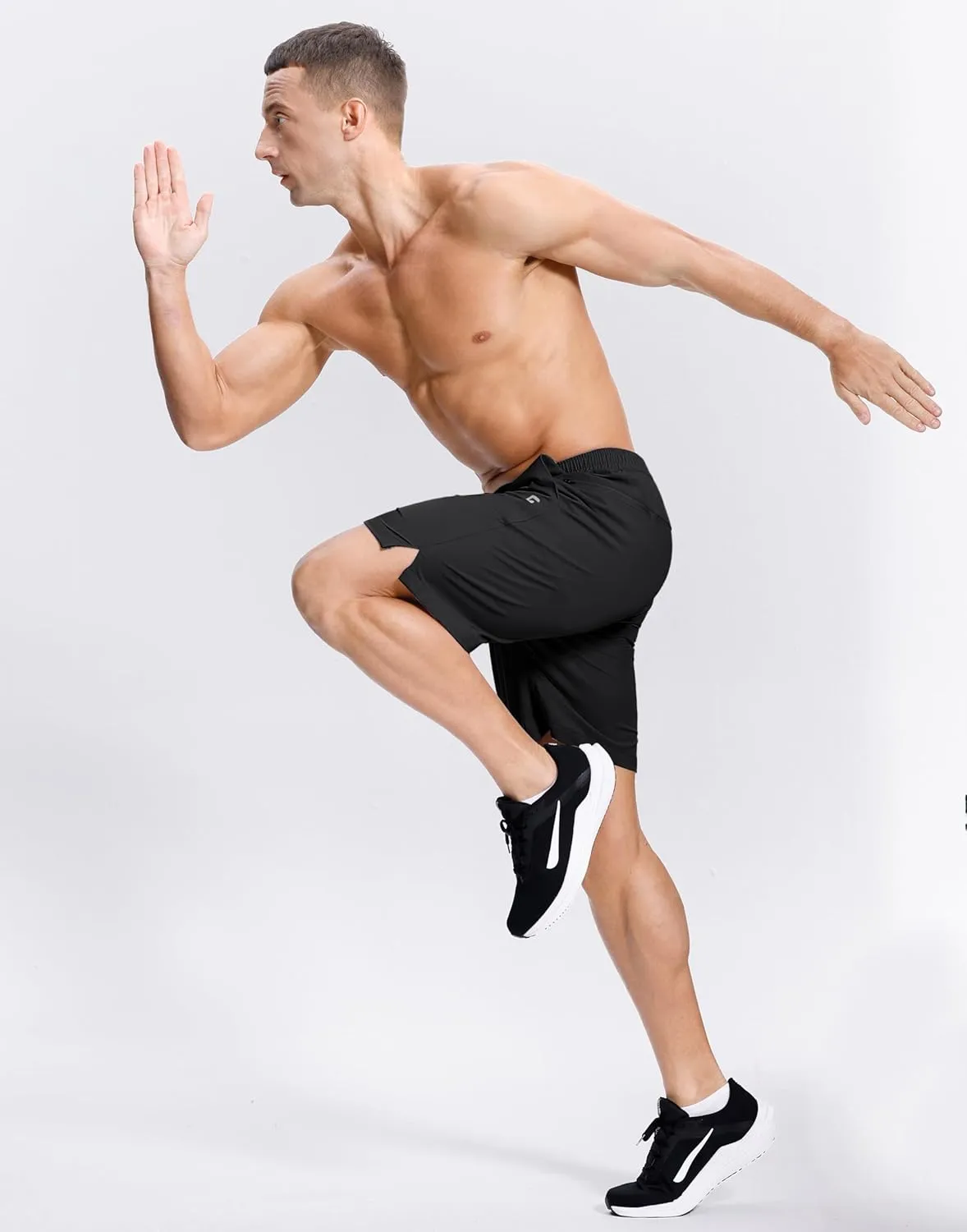 Men's Lightweight Athletic Shorts with Zipper Pockets 7" Gym Workout Quick Dry Running Tennis Basketball Shorts for Men
