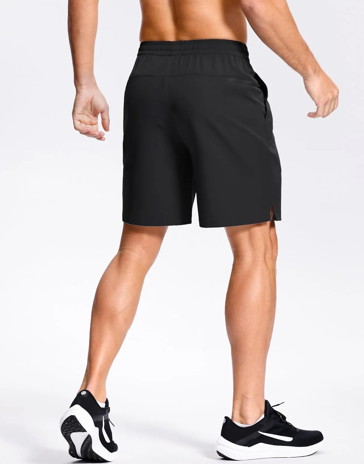 Men's Lightweight Athletic Shorts with Zipper Pockets 7" Gym Workout Quick Dry Running Tennis Basketball Shorts for Men