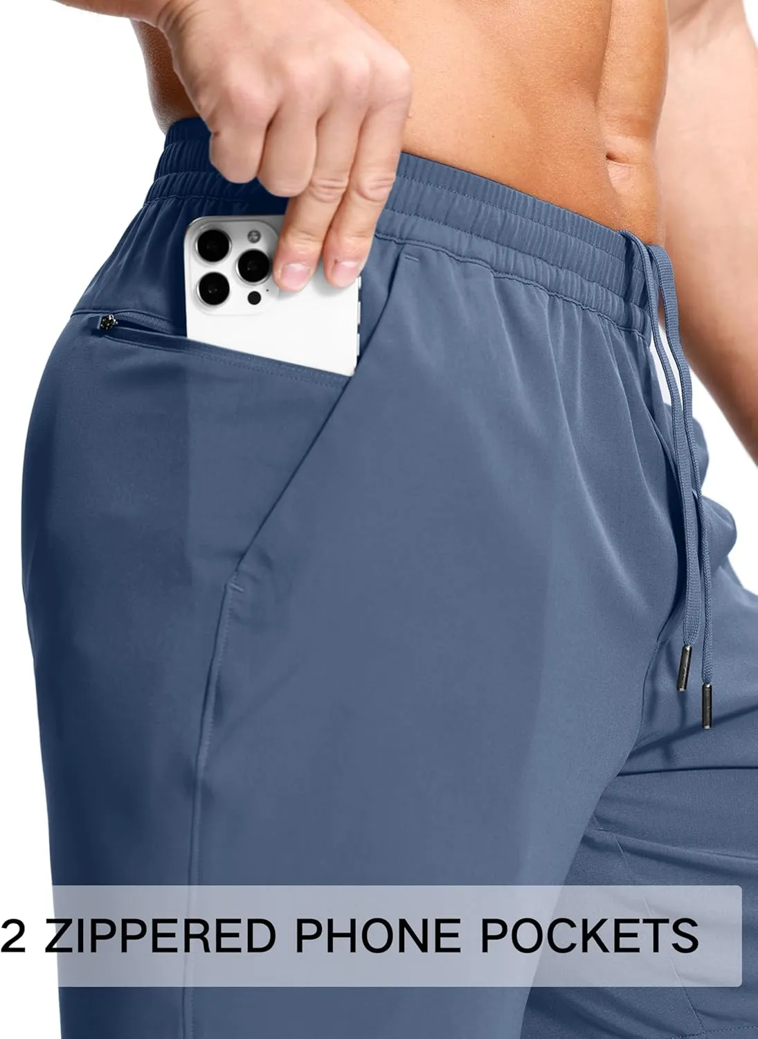 Men's Lightweight Athletic Shorts with Zipper Pockets 7" Gym Workout Quick Dry Running Tennis Basketball Shorts for Men