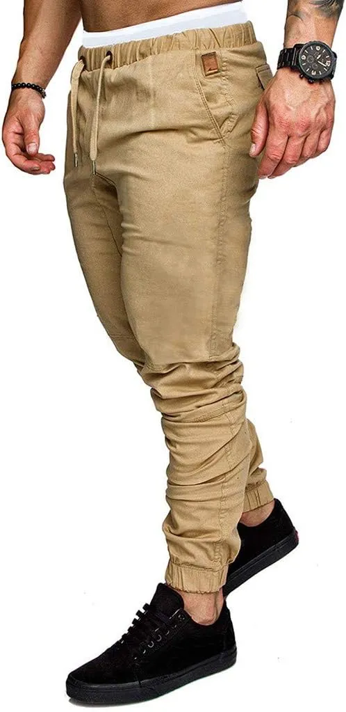 Mens Punk Pants Slim Fit Cargo Pants for Men Plus Size Cargo Pants Men Winter Sweat Pants Men School Pants Men