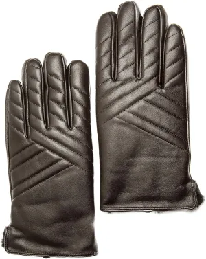 Men's Rabbit Fur Lined Leather Gloves, Touchscreen, Leather Gloves for Men, Gift Box