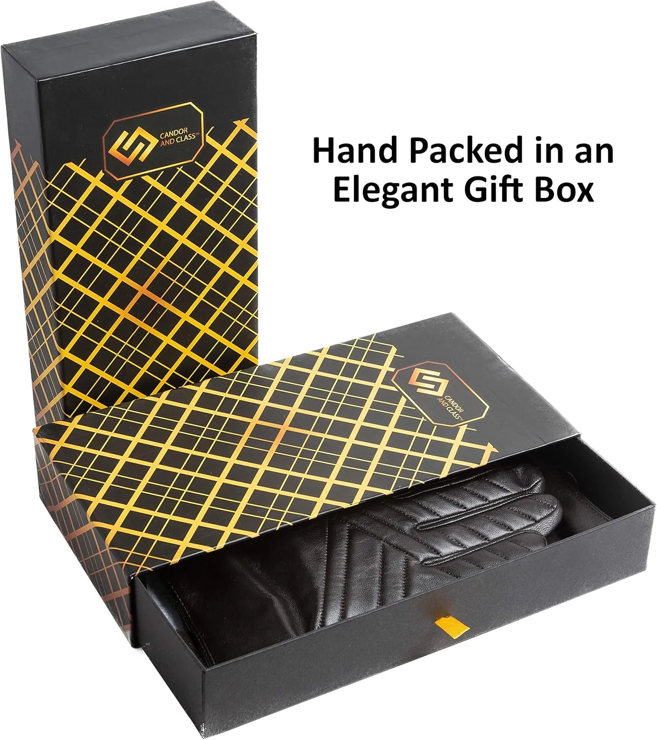 Men's Rabbit Fur Lined Leather Gloves, Touchscreen, Leather Gloves for Men, Gift Box
