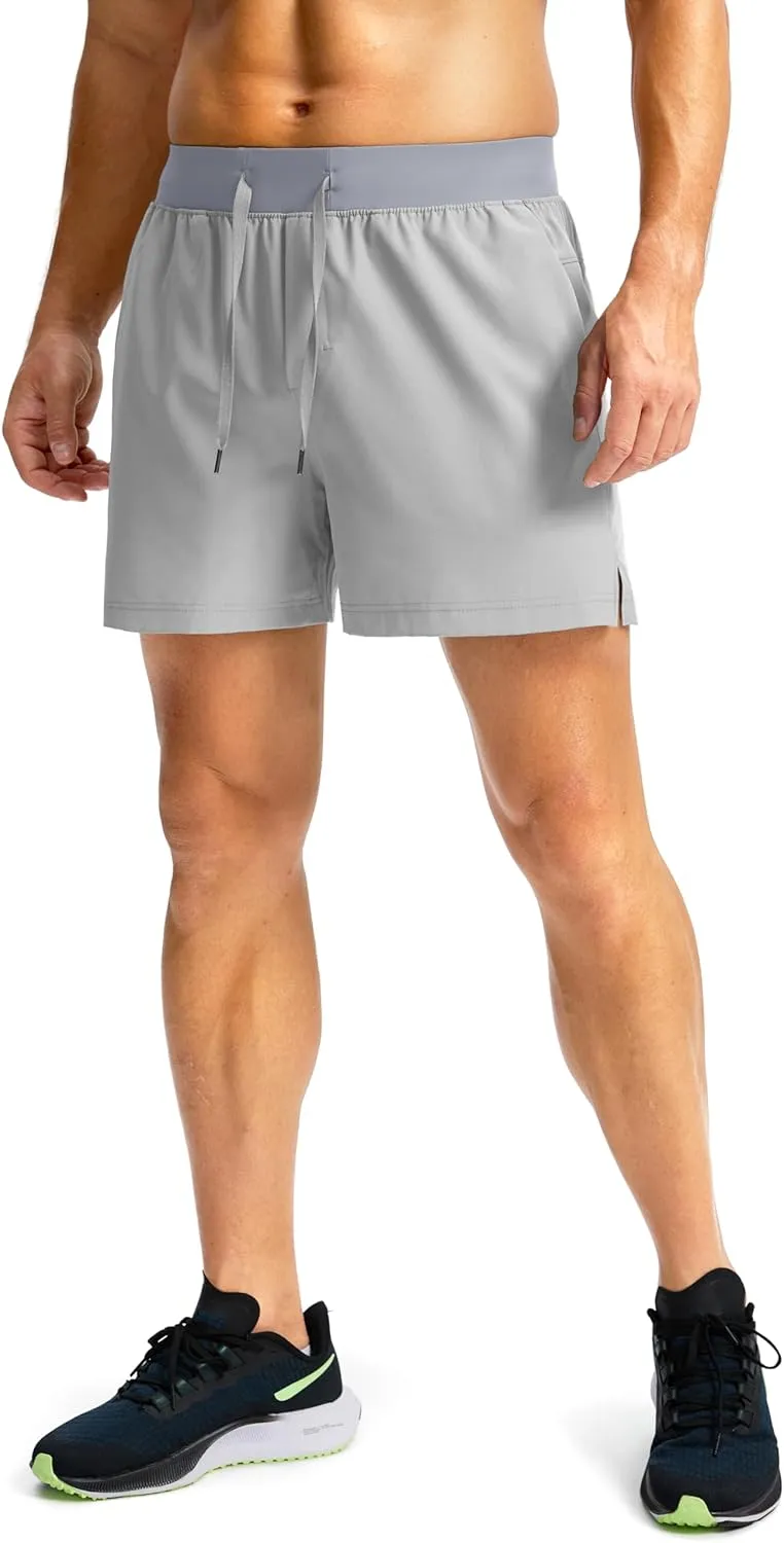 Men's Running Shorts with Zipper Pockets 7"/ 5" / 9" Lightweight Quick Dry Basketball Gym Workout Athletic Shorts for Men