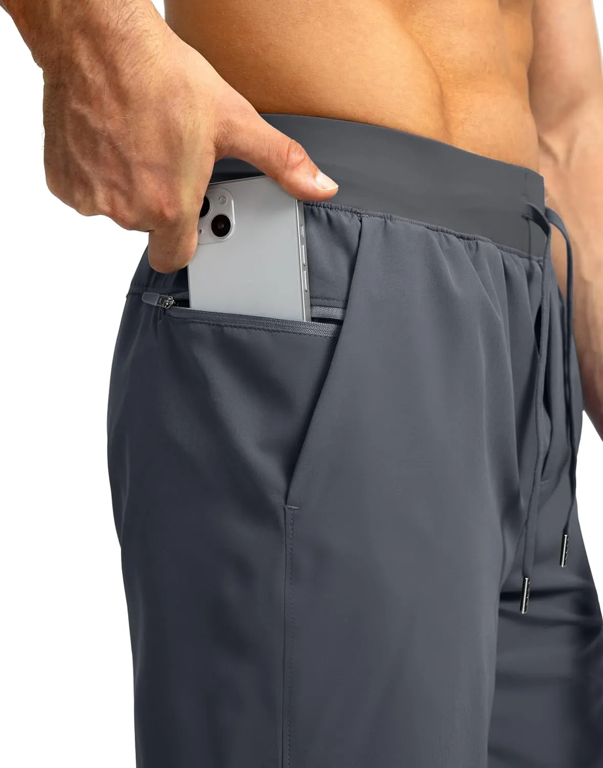 Men's Running Shorts with Zipper Pockets 7"/ 5" / 9" Lightweight Quick Dry Basketball Gym Workout Athletic Shorts for Men