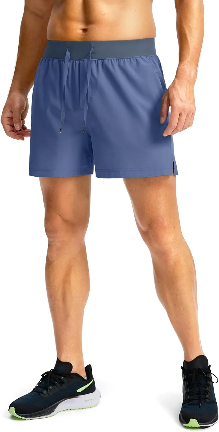 Men's Running Shorts with Zipper Pockets 7"/ 5" / 9" Lightweight Quick Dry Basketball Gym Workout Athletic Shorts for Men