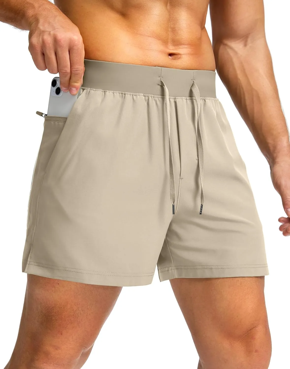 Men's Running Shorts with Zipper Pockets 7"/ 5" / 9" Lightweight Quick Dry Basketball Gym Workout Athletic Shorts for Men