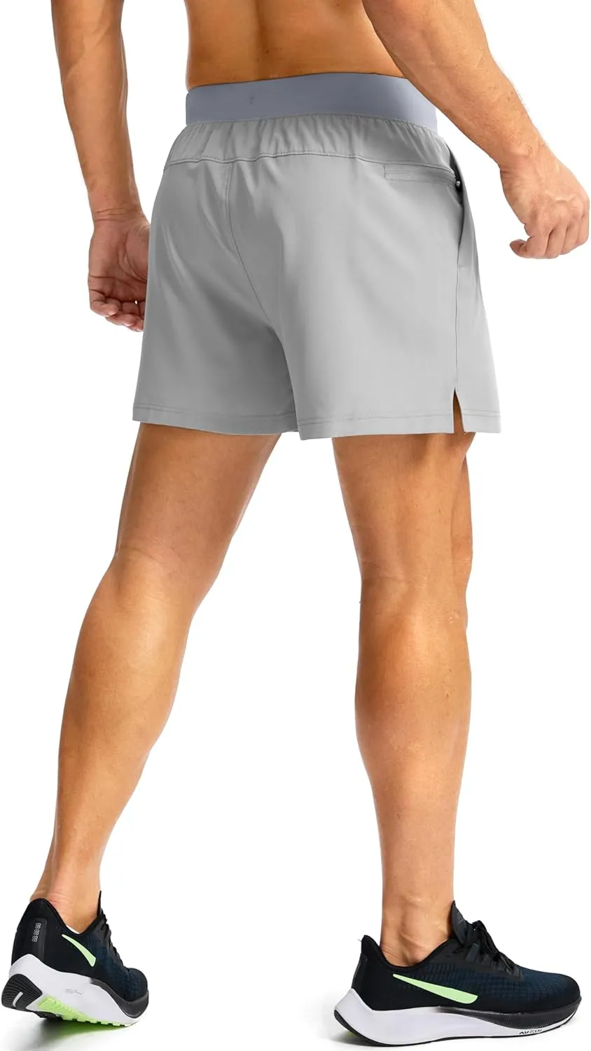 Men's Running Shorts with Zipper Pockets 7"/ 5" / 9" Lightweight Quick Dry Basketball Gym Workout Athletic Shorts for Men
