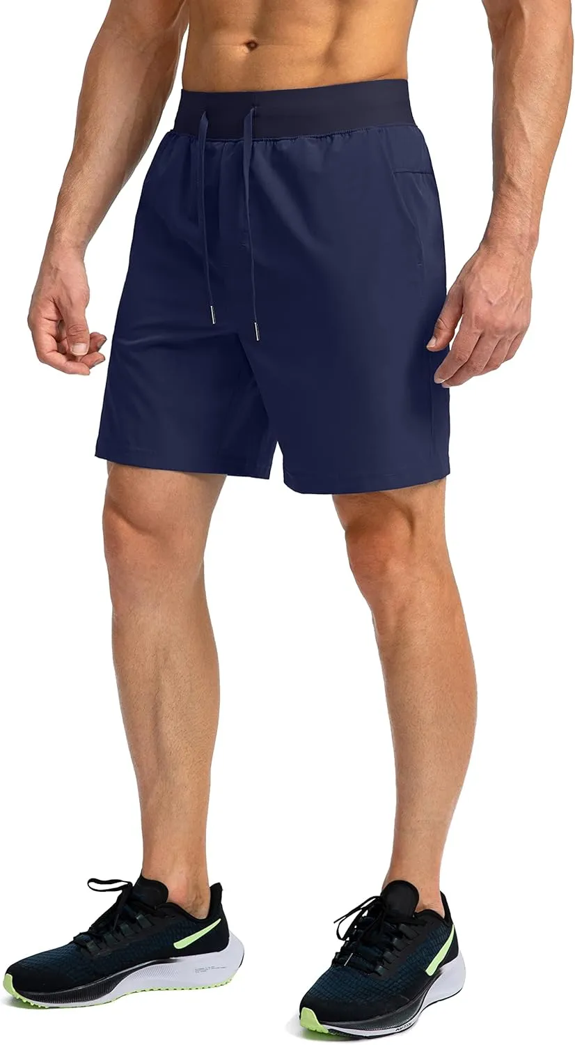 Men's Running Shorts with Zipper Pockets 7"/ 5" / 9" Lightweight Quick Dry Basketball Gym Workout Athletic Shorts for Men