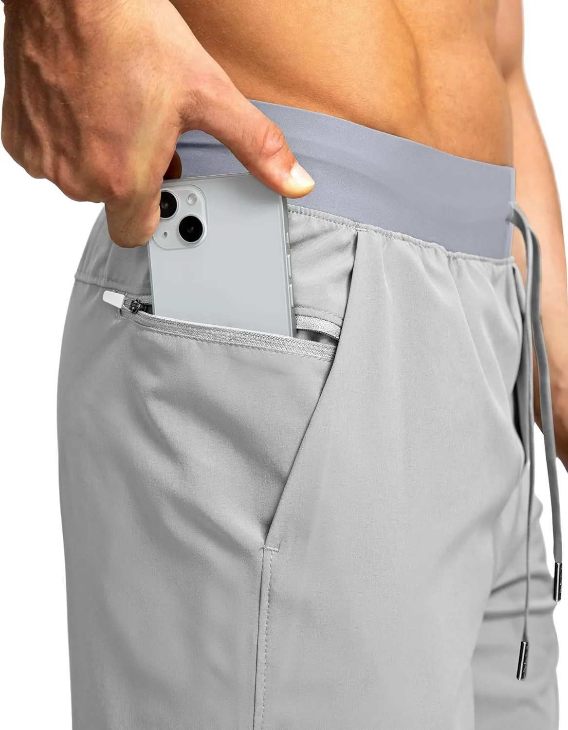 Men's Running Shorts with Zipper Pockets 7"/ 5" / 9" Lightweight Quick Dry Basketball Gym Workout Athletic Shorts for Men