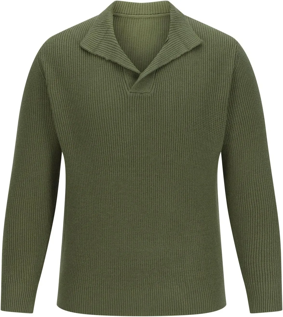 Mens Solid Sweaters Fall Casual Trendy Basic Long Sleeve Pullovers Tops Comfy Soft V Neck Loose Fit Winter Clothes