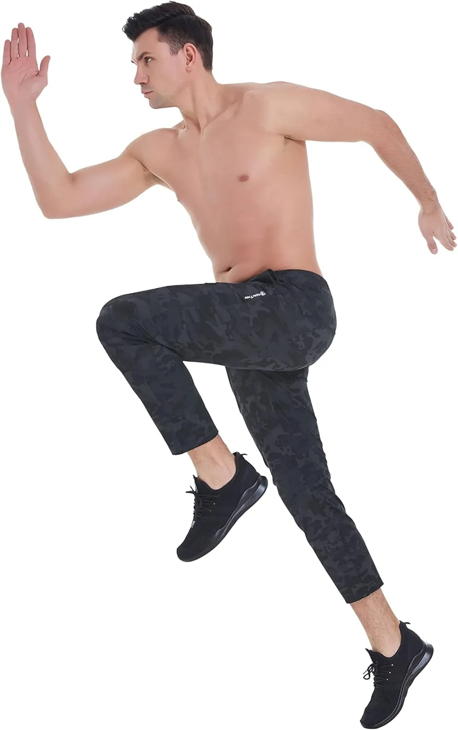 Mens Stretch Travel Pants 27" Inseam Quick Dry Light Weight Sweatpants Workout Casual Joggers with Pockets