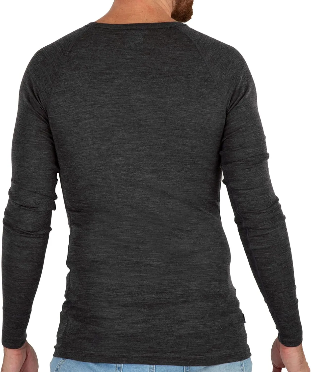 MERIWOOL Mens Base Layer 100% Merino Wool Lightweight Form Fit Top Thermal Shirt