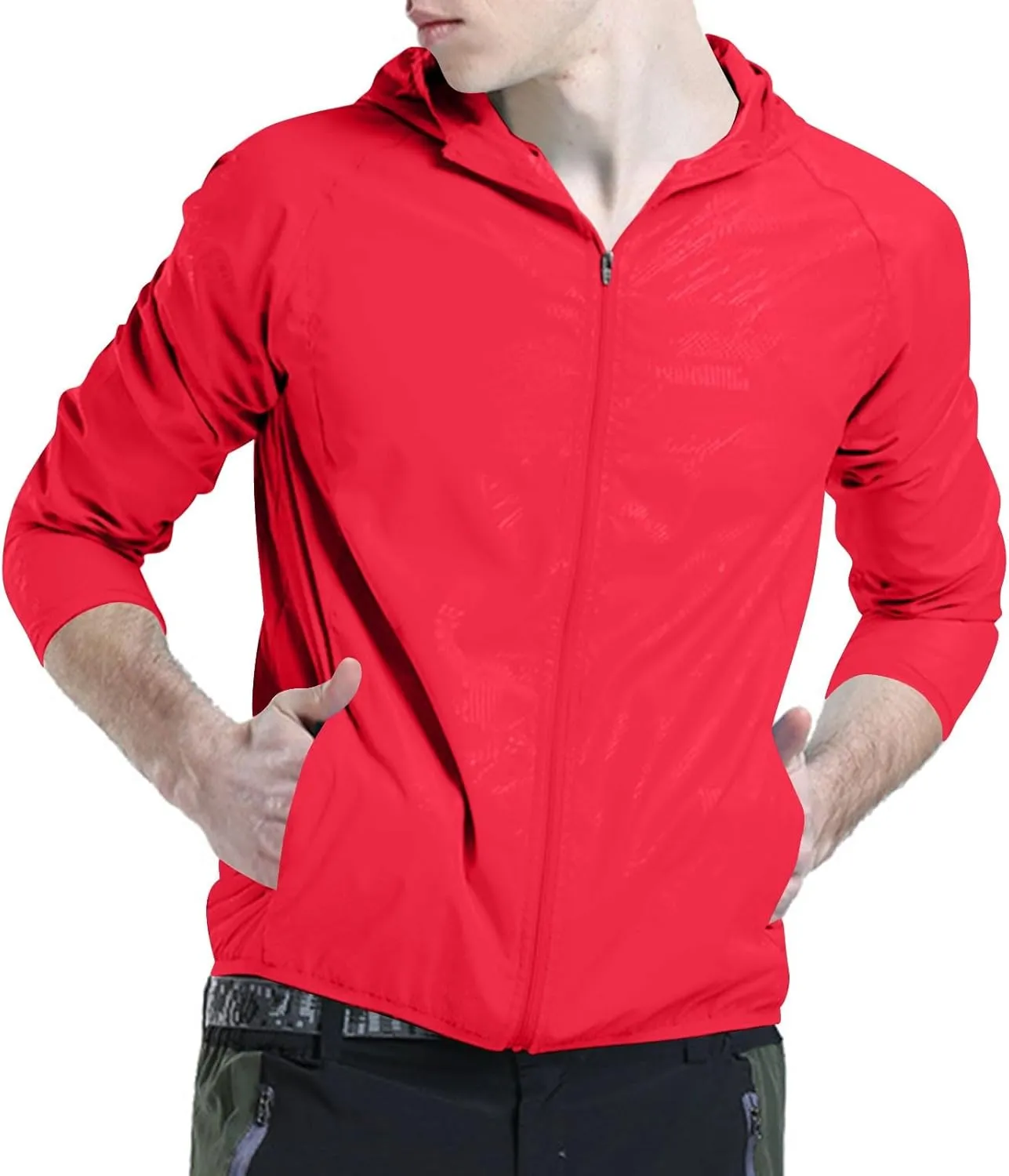 Outdoor Jackets for Women Sun Protection SPF Shirt Long Sleeve Zipper Smooth Lightweight Athletic Shirts with Pocket