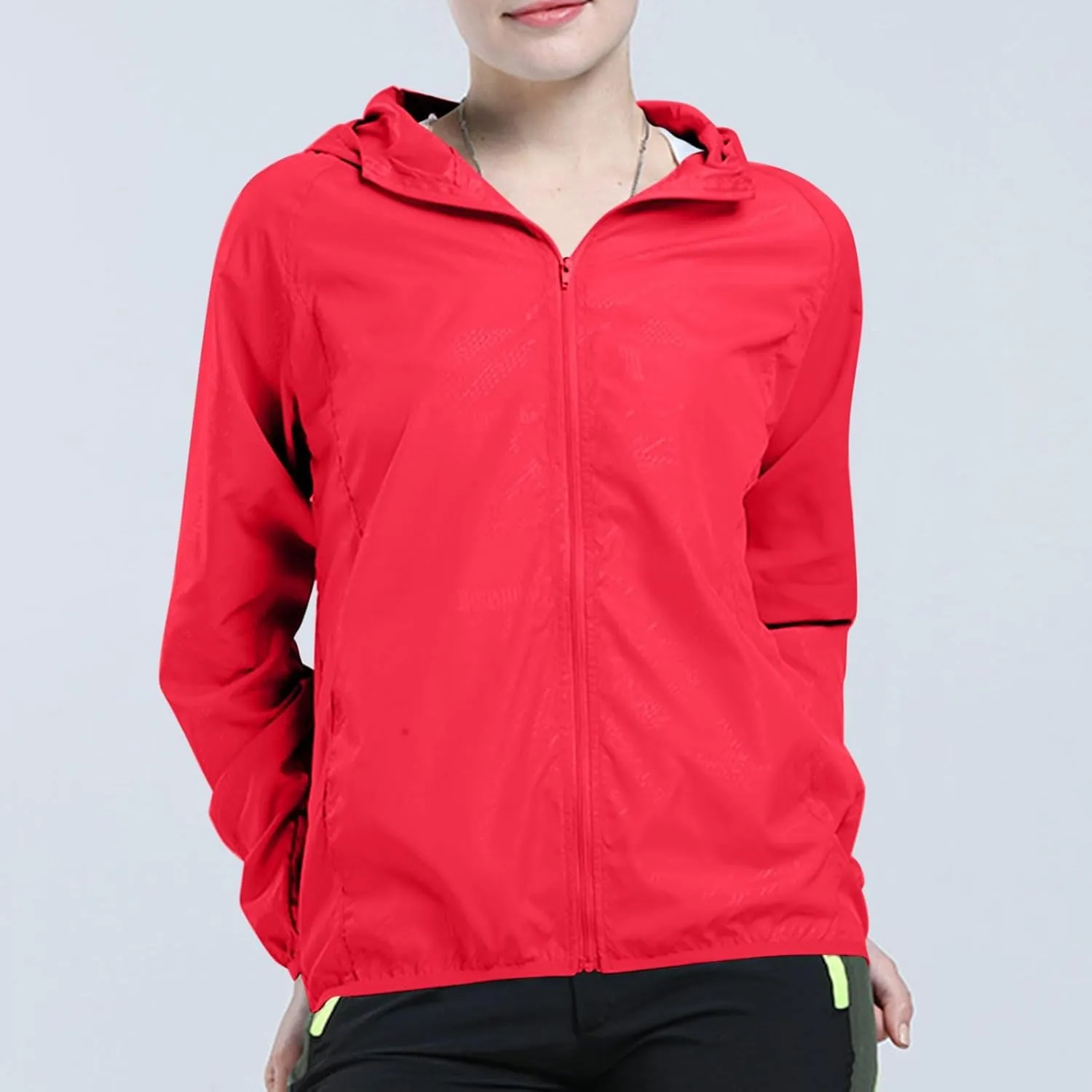 Outdoor Jackets for Women Sun Protection SPF Shirt Long Sleeve Zipper Smooth Lightweight Athletic Shirts with Pocket