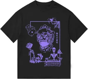 Oversized Graphic Tees Men Vintage Y2K Print Shirts Streetwear Unisex Harajuku T-Shirts