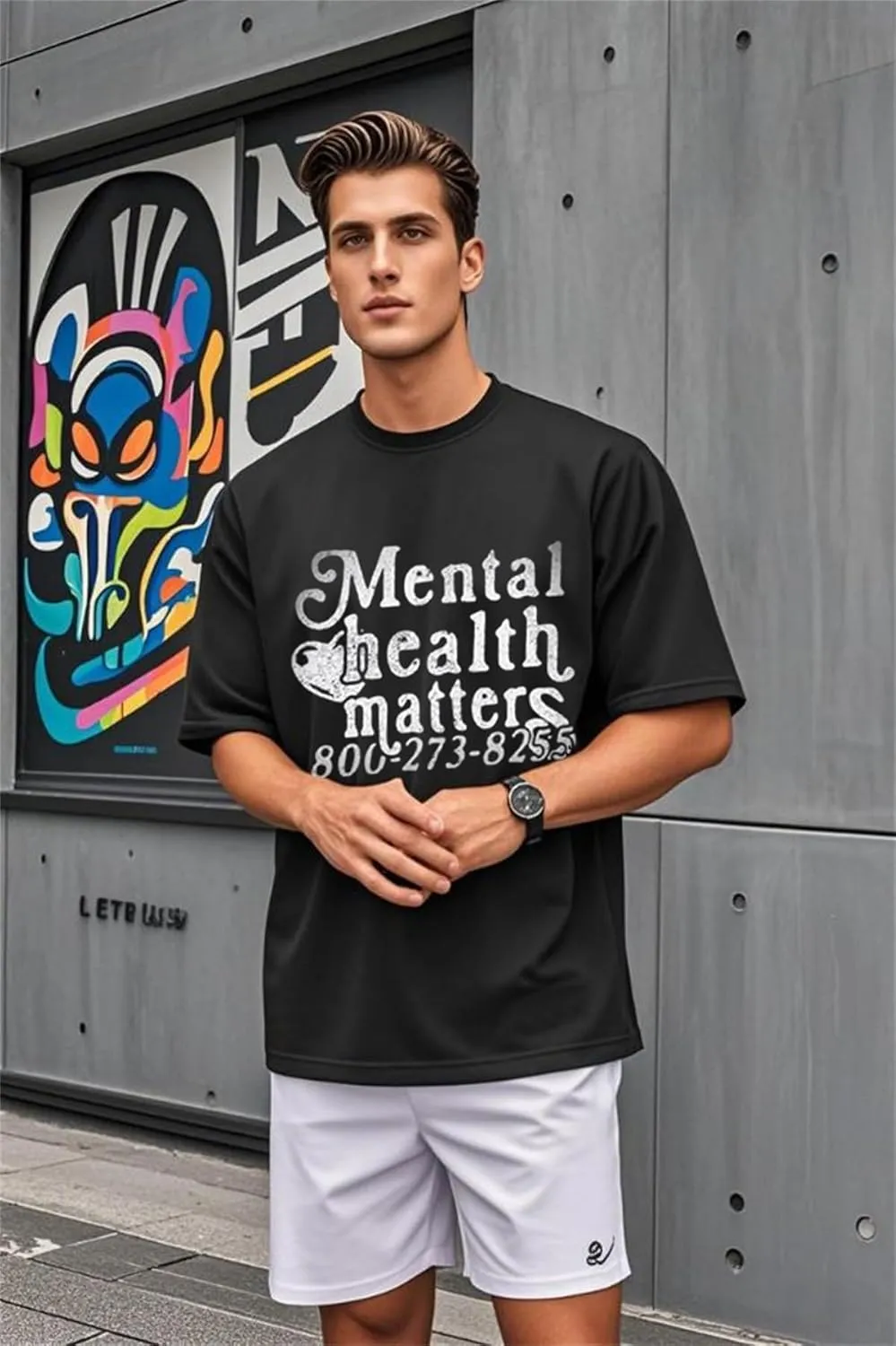 Oversized Graphic Tees Men Vintage Y2K Print Shirts Streetwear Unisex Harajuku T-Shirts