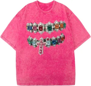 Oversized Tshirts for Men Graphic Vintage Tees Y2k Acid Wash Streetwear Shirts Hip Hop Grunge Harajuku Shirt Tops