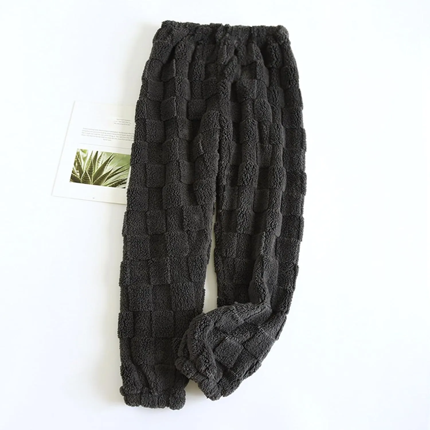 Pajama Pants Women Comfy Warm Flannel Pajama Lounge Fleece Long Pants Christmas Sleepwear Home Pants with Pockets