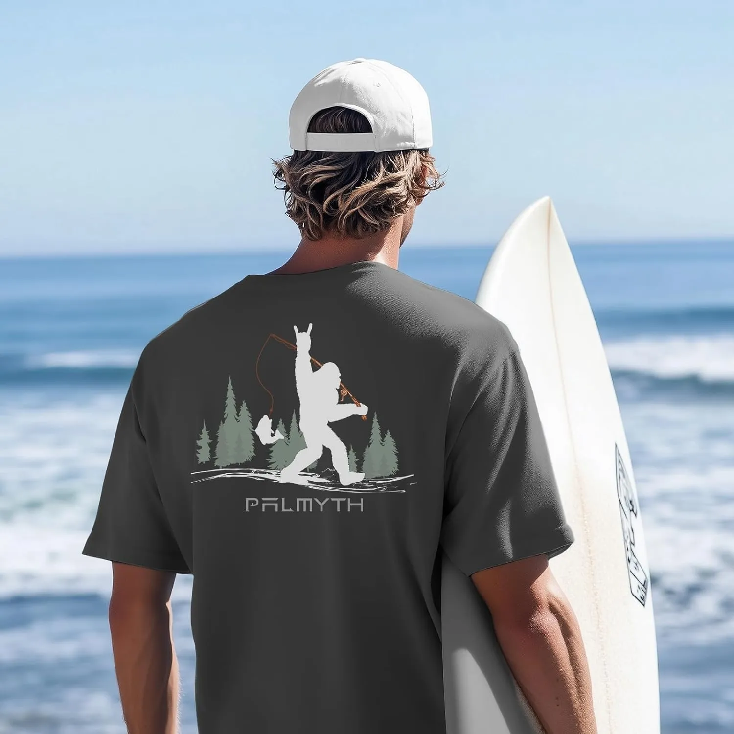 Palmyth Fishing Shirts for Men Short Sleeve UPF 50  Sun Protection UV T-Shirt Tee