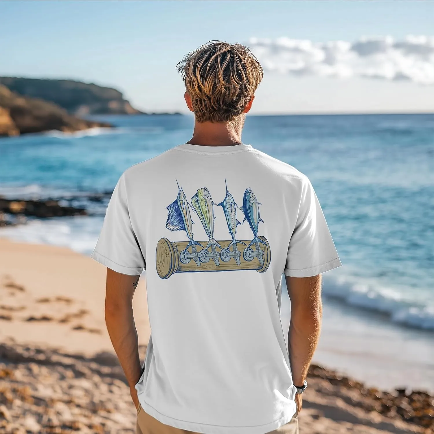 Palmyth Fishing Shirts for Men Short Sleeve UPF 50  Sun Protection UV T-Shirt Tee