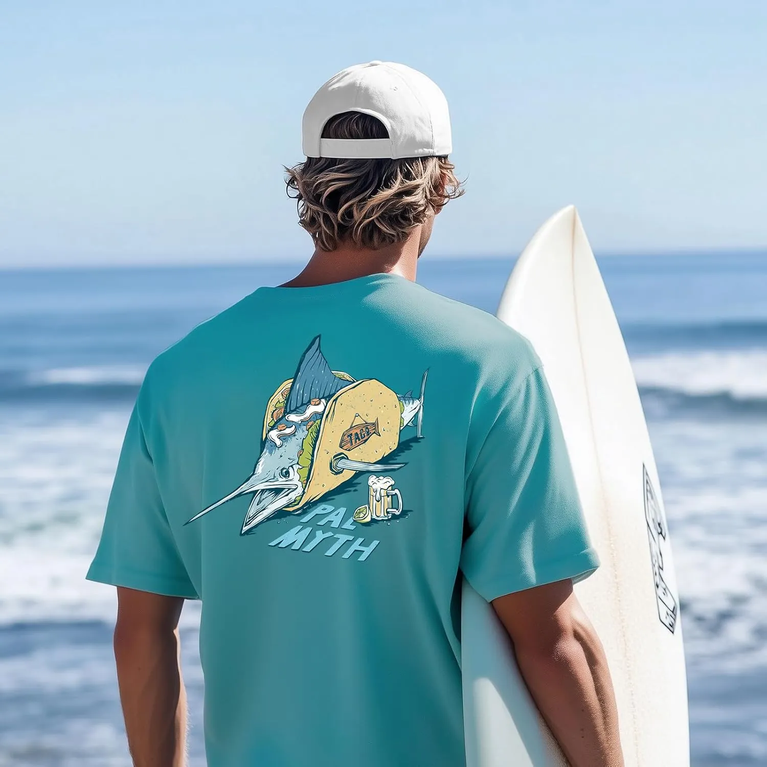 Palmyth Fishing Shirts for Men Short Sleeve UPF 50  Sun Protection UV T-Shirt Tee