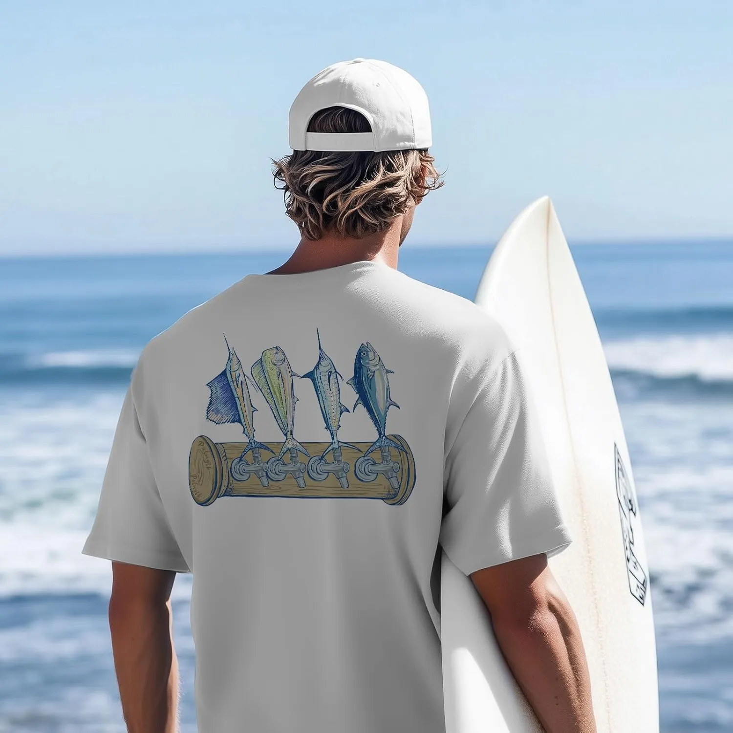 Palmyth Fishing Shirts for Men Short Sleeve UPF 50  Sun Protection UV T-Shirt Tee