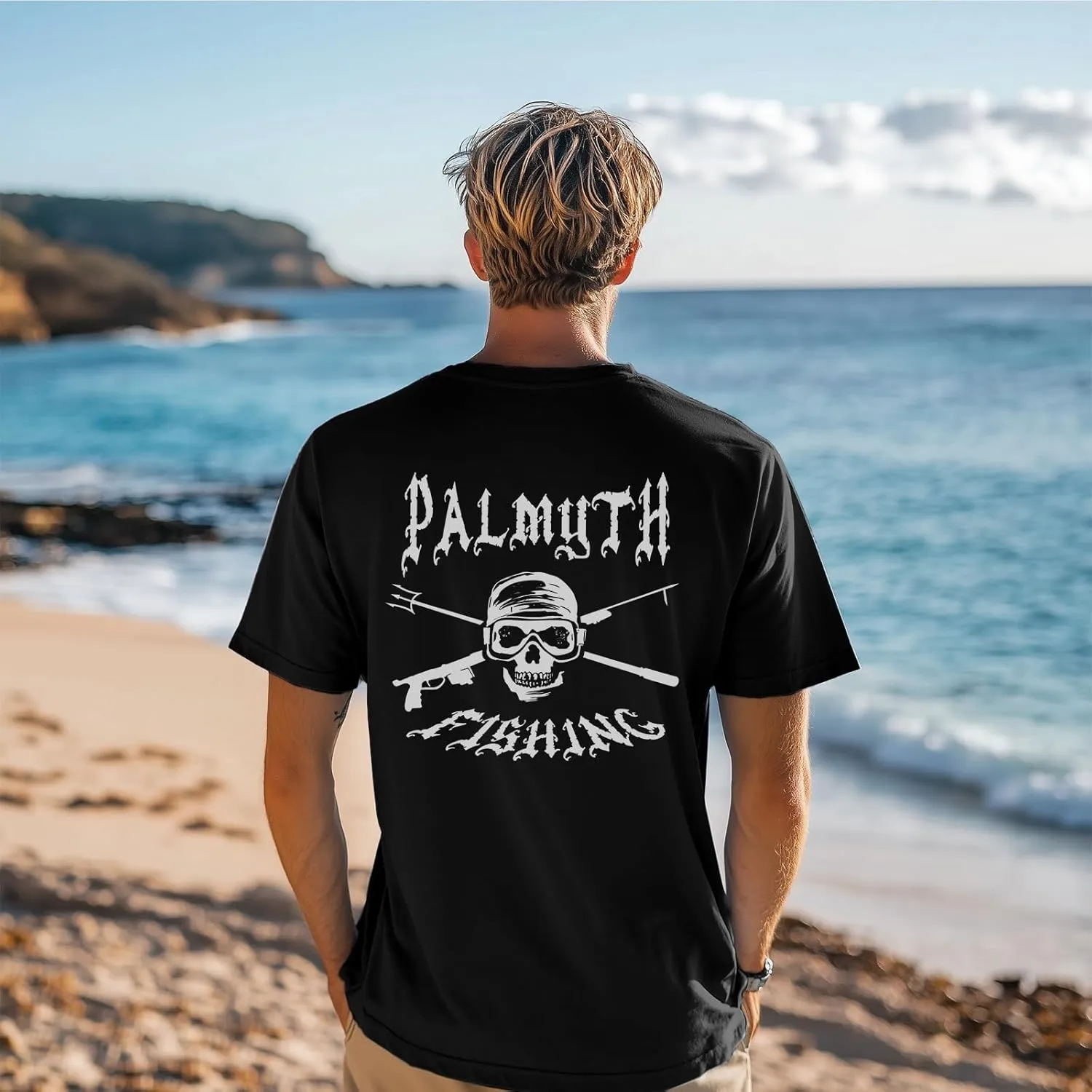 Palmyth Fishing Shirts for Men Short Sleeve UPF 50  Sun Protection UV T-Shirt Tee
