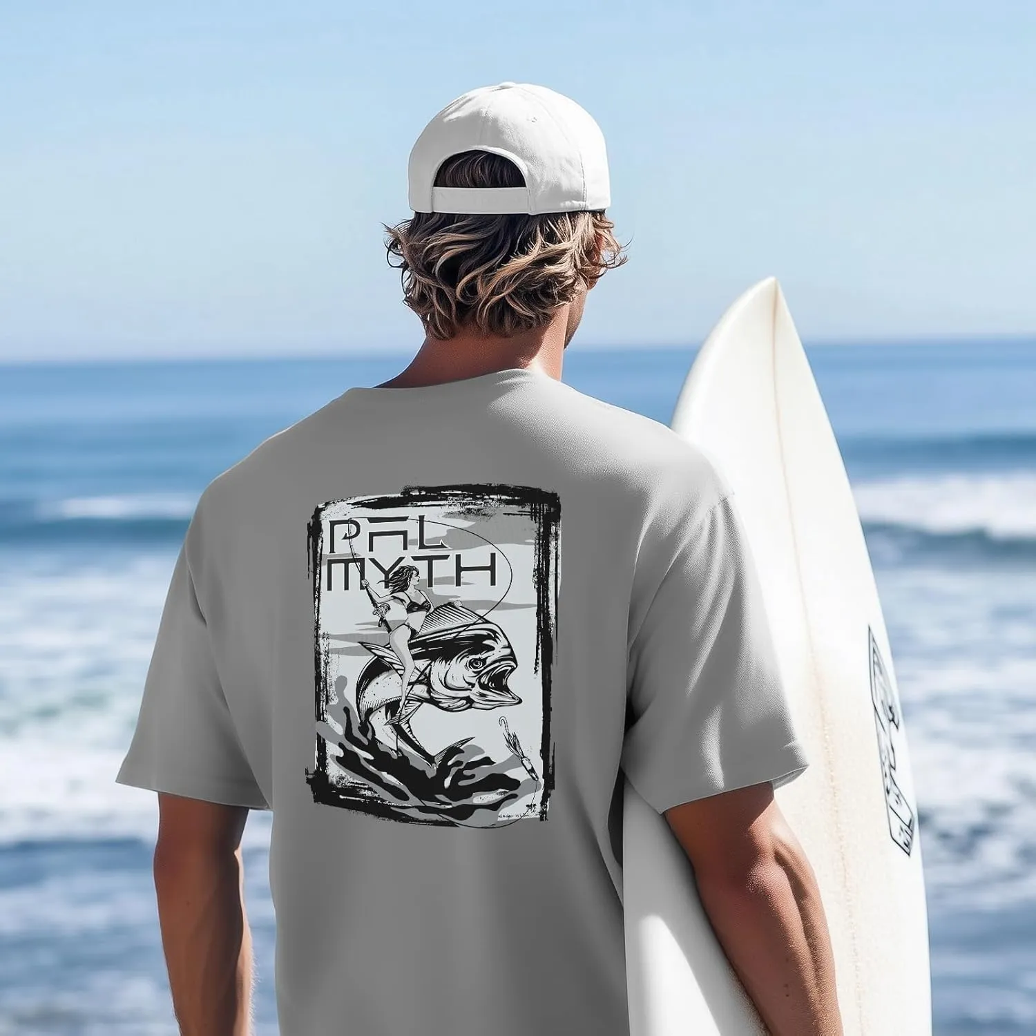 Palmyth Fishing Shirts for Men Short Sleeve UPF 50  Sun Protection UV T-Shirt Tee