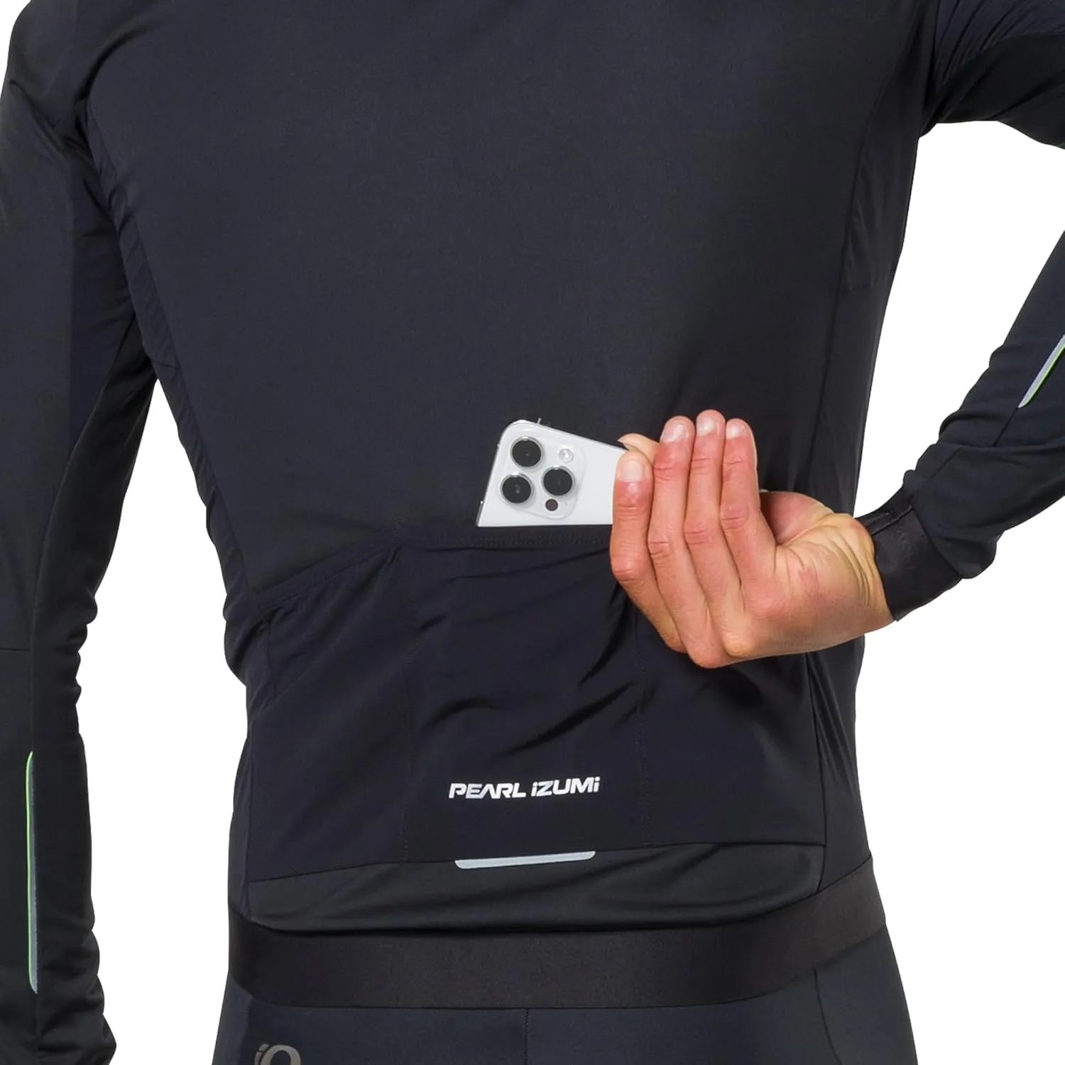 PEARL IZUMI Men's Attack Hybrid Jacket, Windproof Form-Fitting Cycling Jacket with Safety Elements