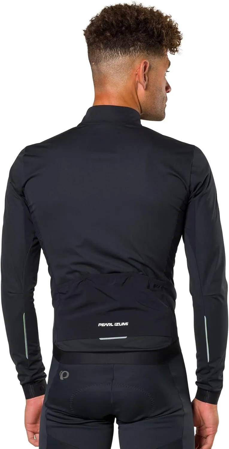 PEARL IZUMI Men's Attack Hybrid Jacket, Windproof Form-Fitting Cycling Jacket with Safety Elements
