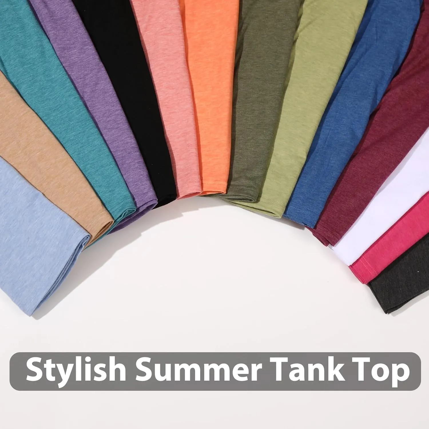 Plus Size Tank Tops for Women Summer Sleeveless Workout Tank Tops Scoop Necklines T-Shirts Casual Loose