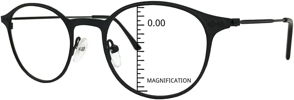 ProEyes Ursa, Progressive Blue Light Blocking Readers, Anti-Reflective, 0 Power on Top Lens